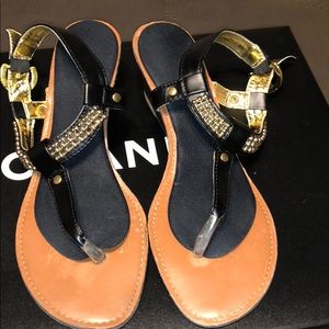 Gold beaded sandals   PRICED TO SELL